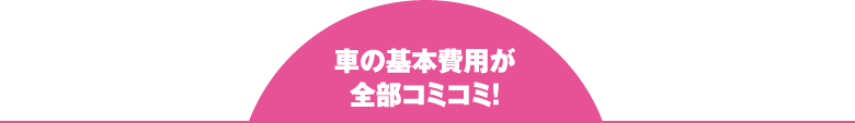 車の基本費用が 全部コミコミ！